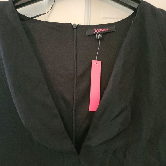 Xtaren Black Layered Shorts Romper New With Tags - Picture 3 of 6